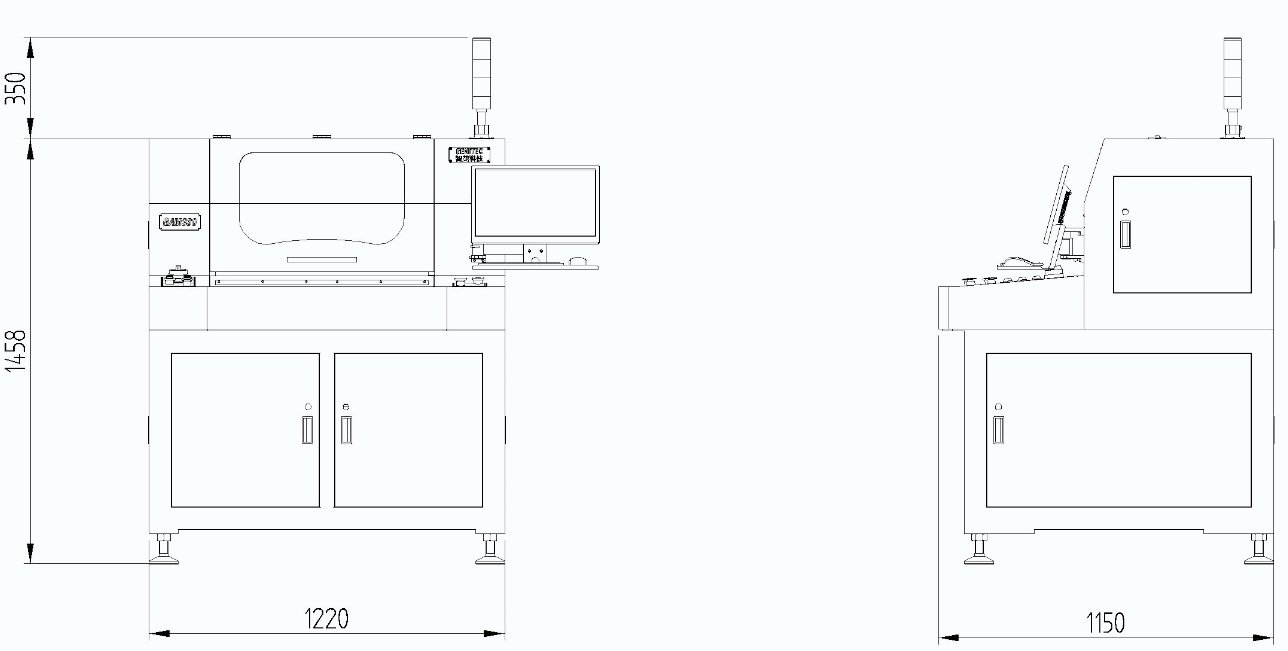 GAM 330 Front View/Side View