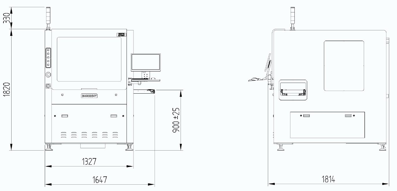 GAM 336AT Front View/Side View