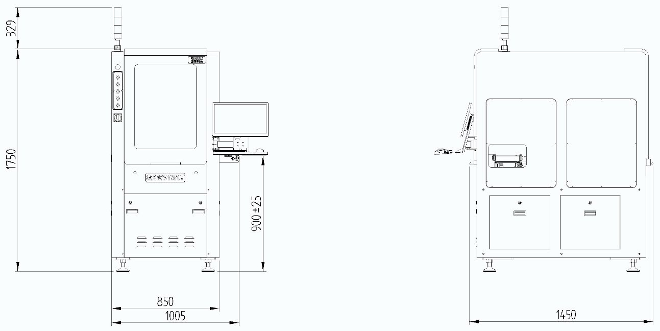 GAM 310AT Front View Side View