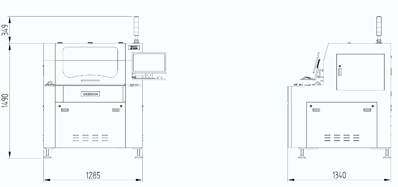 GAM 320A Front View/Side View